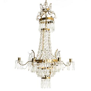 A Gustavian style chandelier.