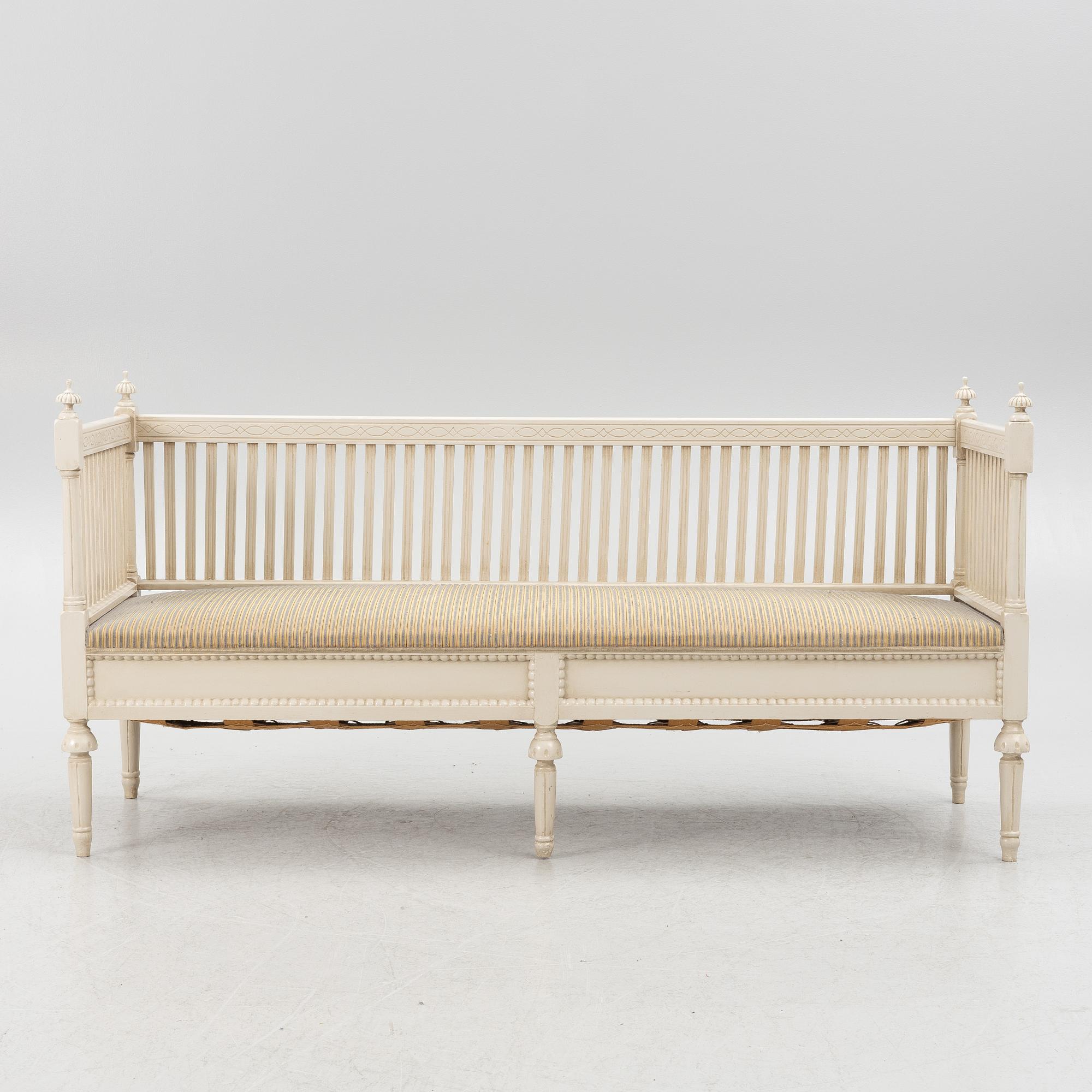 Soffa, 1800-talets senare del. Gustaviansk stil.