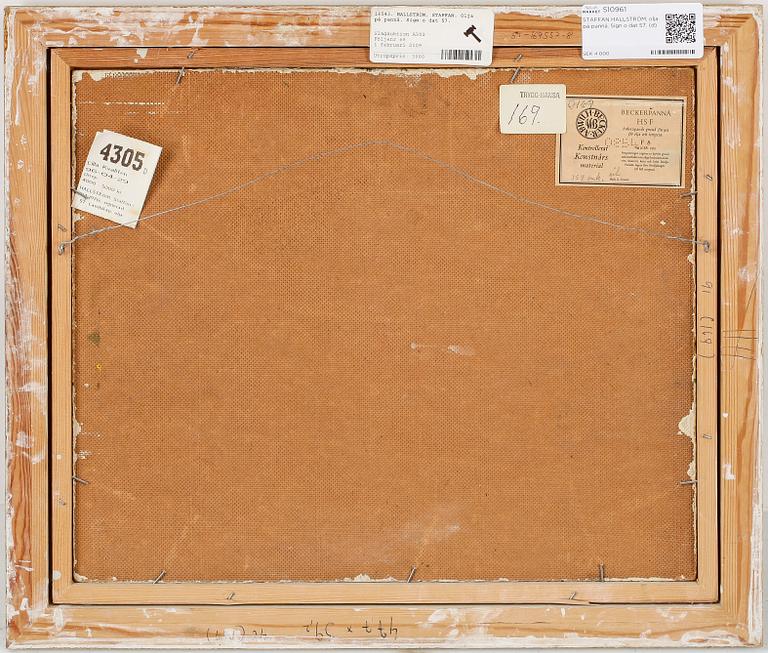 STAFFAN HALLSTRÖM, olja på pannå. Sign o dat 57.