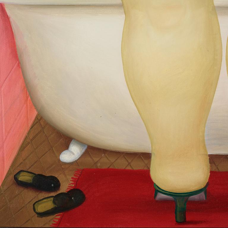 Fernando Botero, "Badrummet/El cuarto de baño".