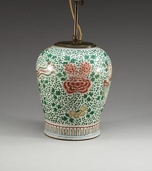 A famille verte jar, Qing dynasty, 17th Century.