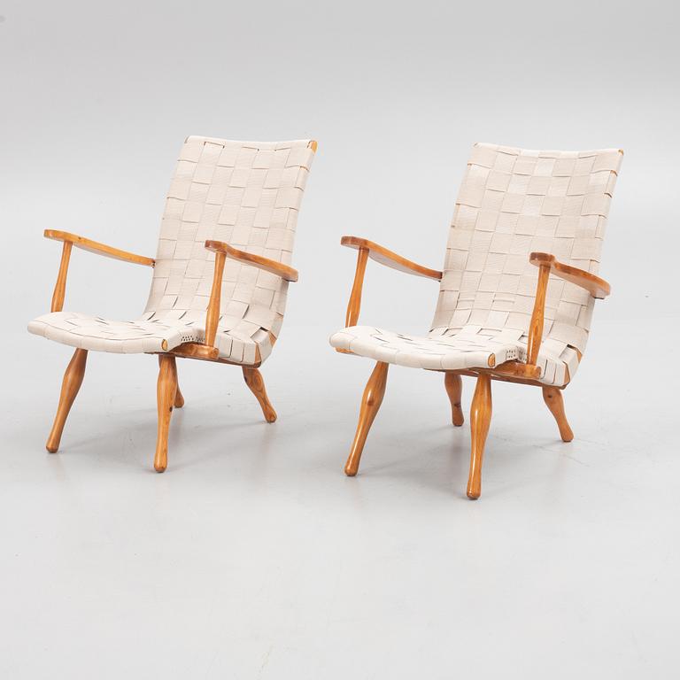 Armchairs, a pair, Swedish Modern, 1940s.