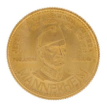 Minnesmynt, Mannerheim, guld, Venezuela 1958. Banco Italo-Venezuela.