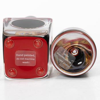 Åsa Jungnelius, glasskulpturer, 3 st, ”Make up”, Kosta Boda.