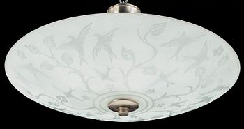 TAKLAMPA, glas, 1900-tal.