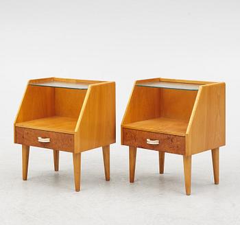 Sängbord, ett par, 1940-tal.