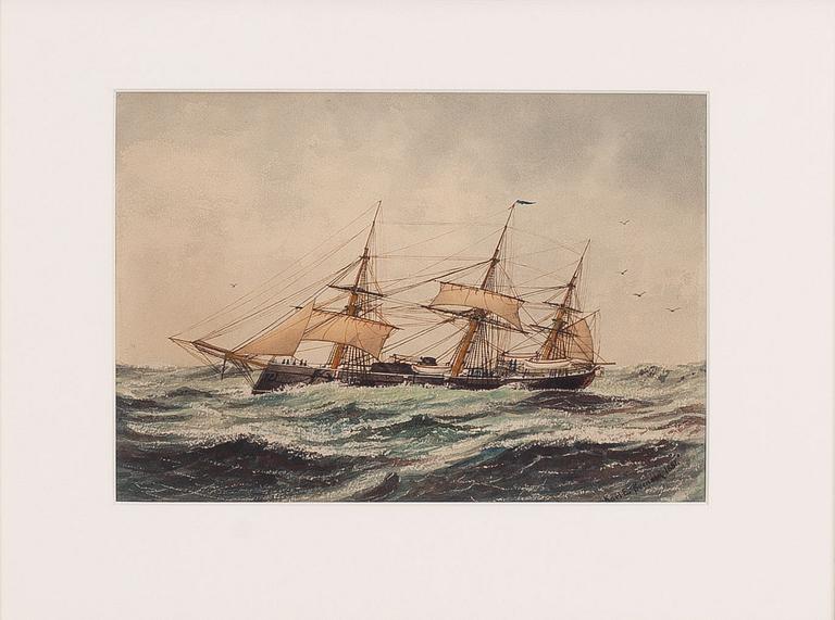 Karl E Svenson, Ångkorvetten "Saga".