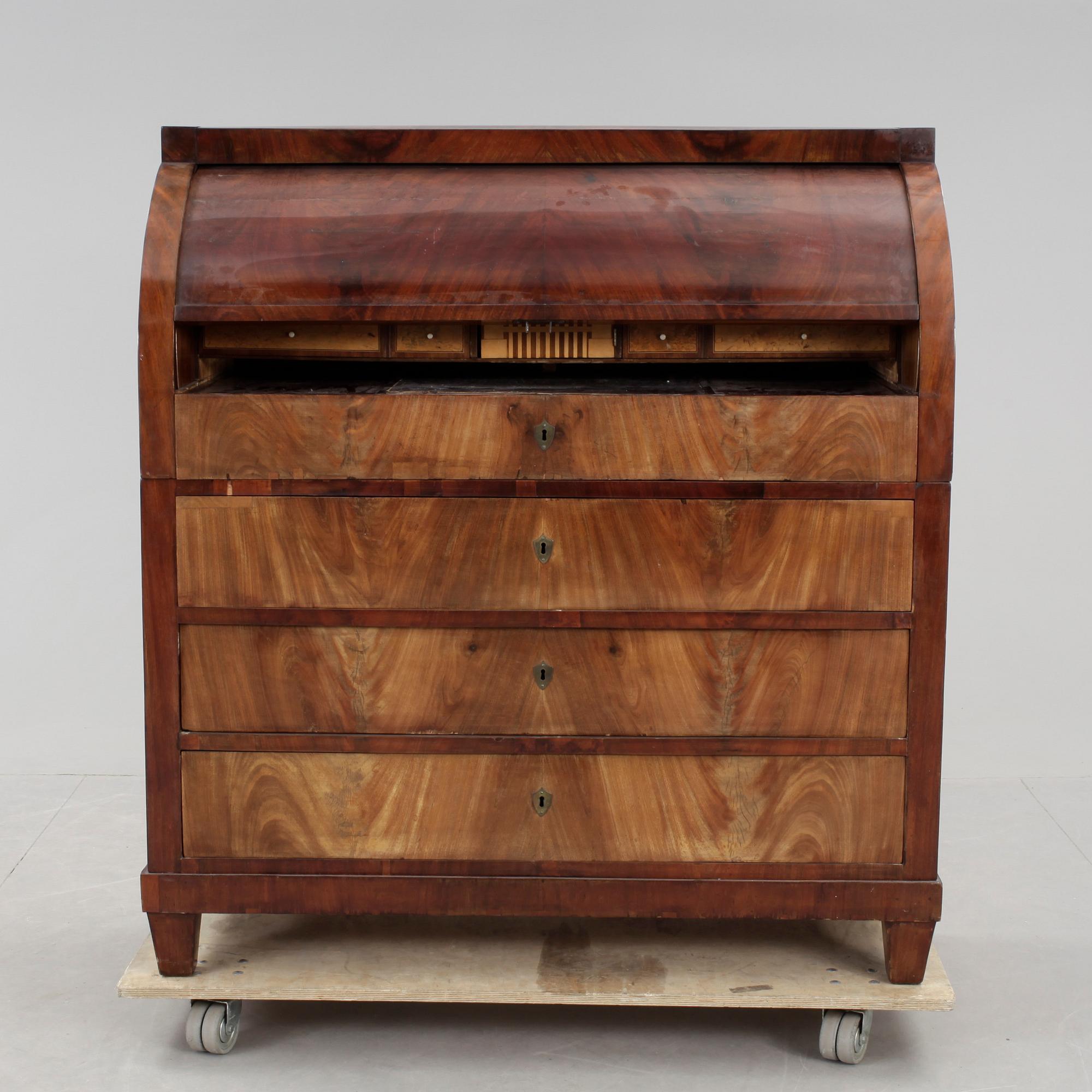 RULLKLAFFSEKRETÄR, empire, Danmark, 1800-talets första hälft.