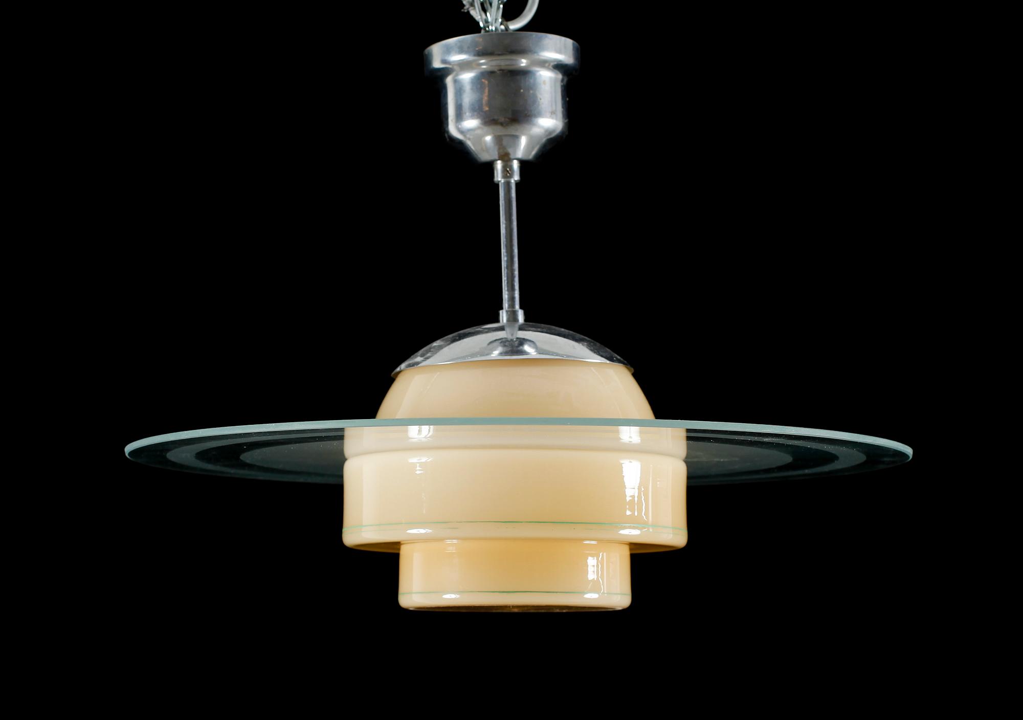 TAKLAMPA, funkis, 1940-tal. Diameter 44 cm.