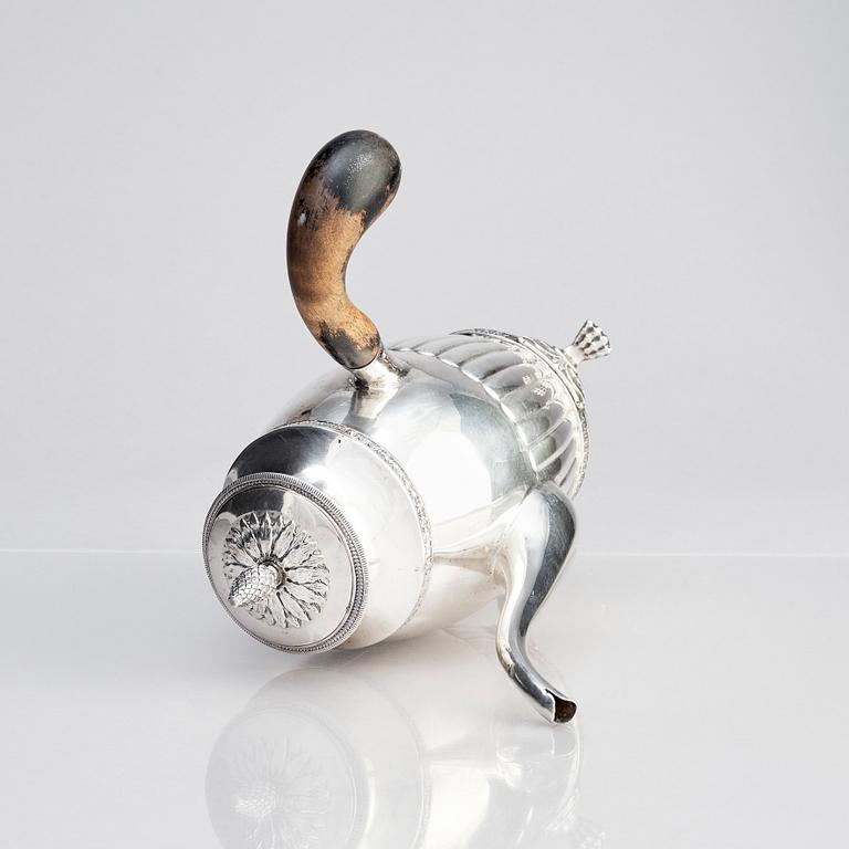 A Swedish silver coffee-pot, mark of Carl Magnus Ryberg, Stockholm 1828.
