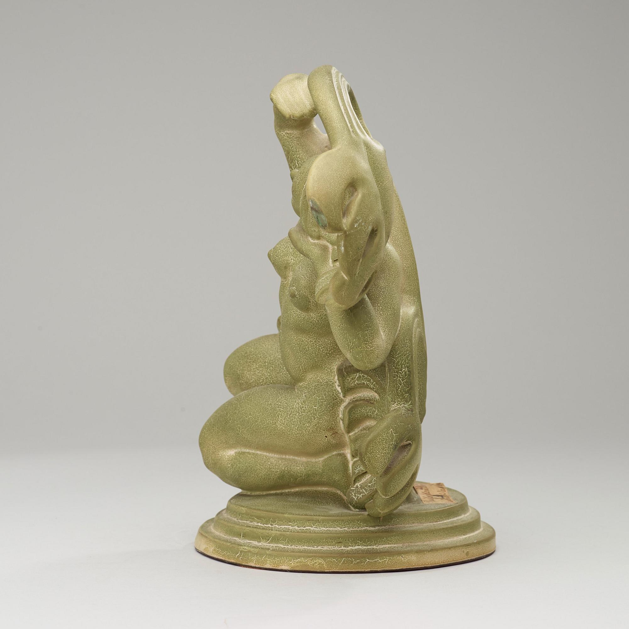 A Ruben Wallström glazed ceramic sculpture, Gefle, 1920's-30's.