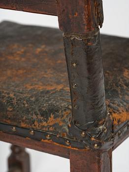 A Swedish baroque chair, late 17th century.