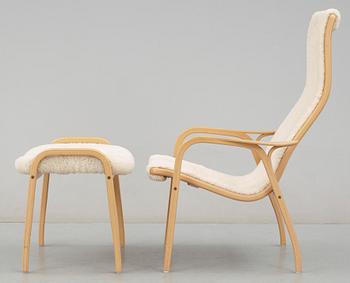 KARMSTOL samt PALL, "Lamino", Yngve Ekström Swedese, 1900-talets slut.