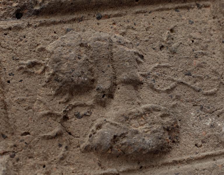 TEGEL, 2 delar, renässans, 1500-tal.