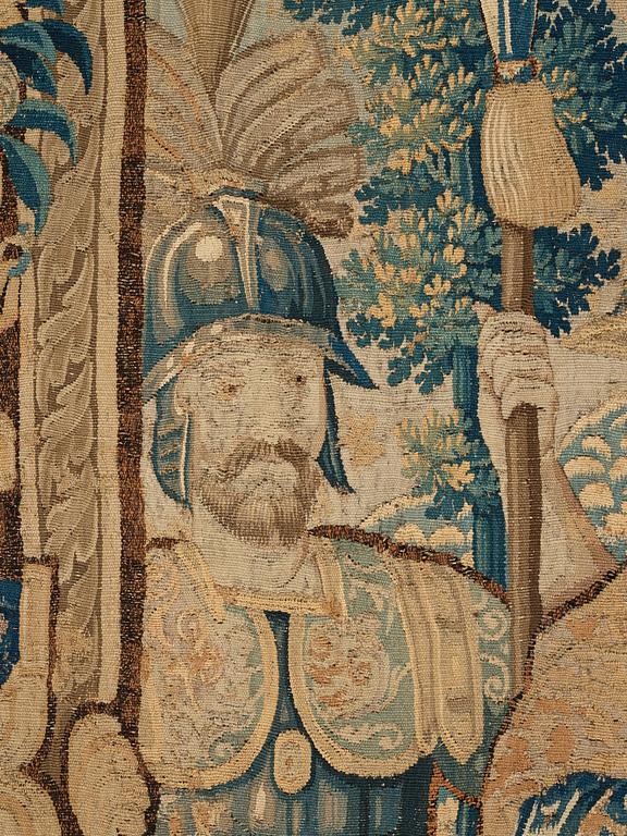 A TAPESTRY, tapestry weave, probably "Godfrey of Bouillon", ca 331 x 234,5-237 cm, Flanders 17th century.