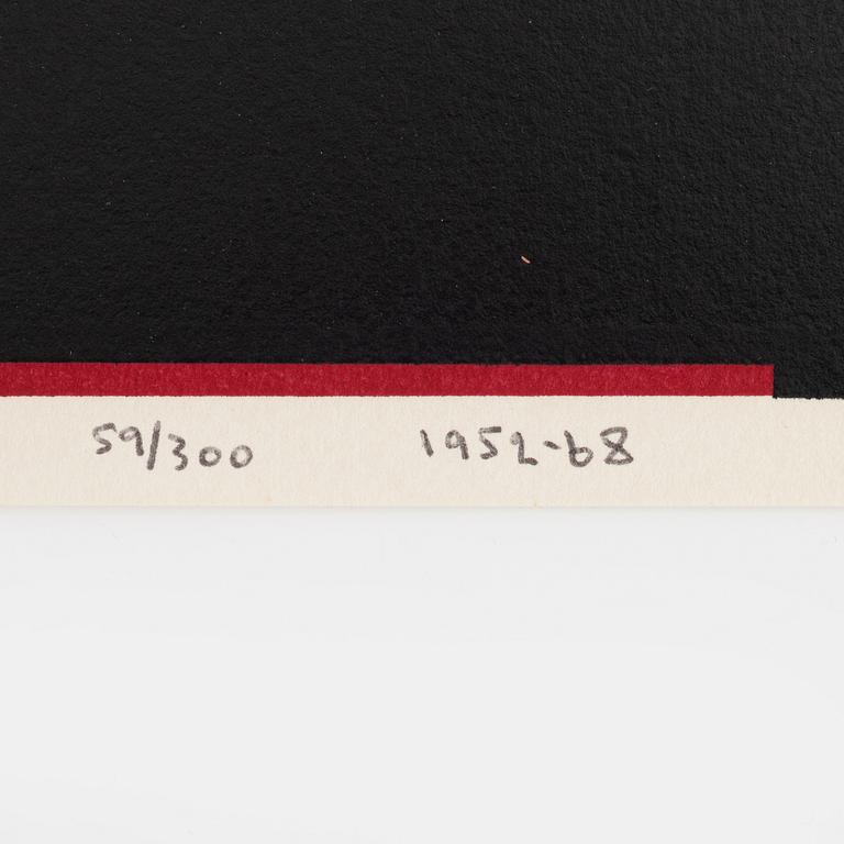 Olle Baertling, färgserigrafi, 1952-68, signerad 59/300.