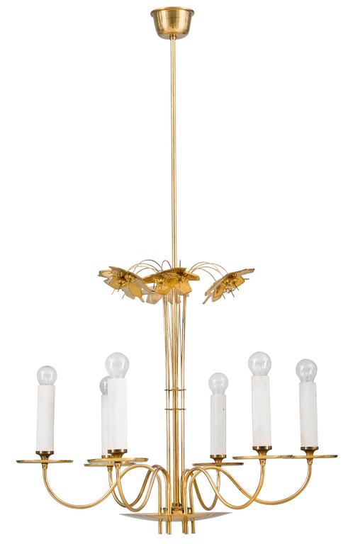 Paavo Tynell, A SIX-LIGHT CHANDELIER.