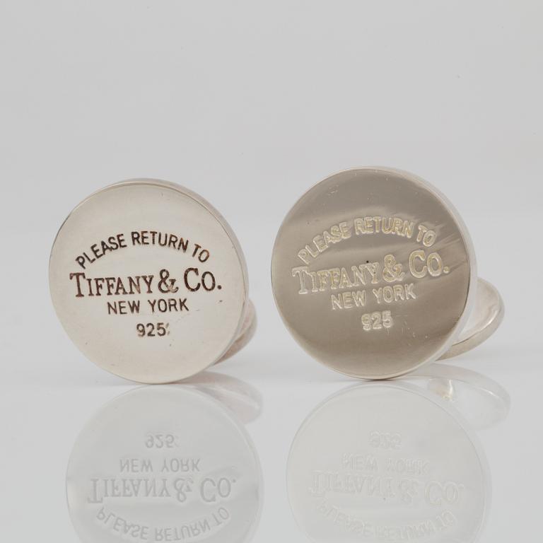 MANSCHETTKNAPPAR, ett par, sterling silver, Tiffany & Co, New York.