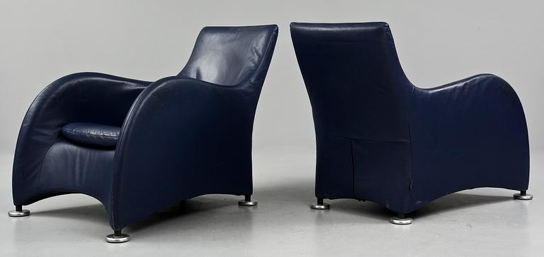 FÅTÖLJER, ett par, "Loge", Gerard Van den Berg, Montis, 1989.