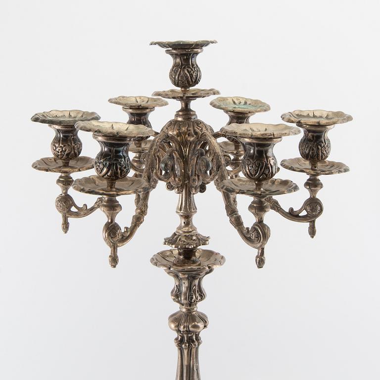 Candelabrum silver Louis XV style possibly Austria around 1900.