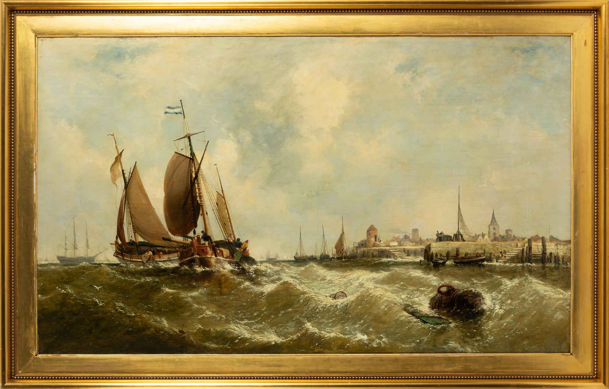 James I Meadows, Harbour scene.