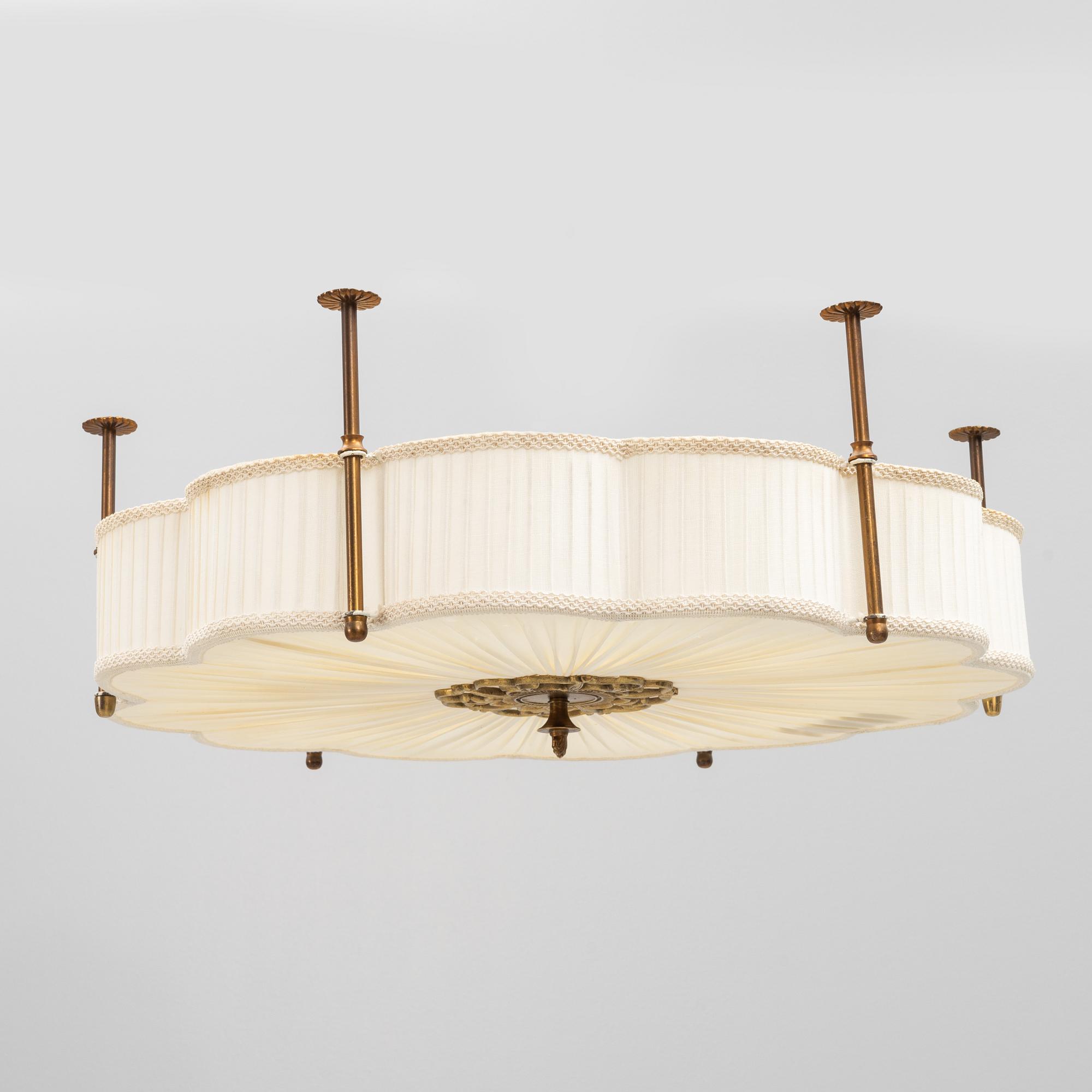 A Swedish Grace ceiling lamp, 1920's/30's.