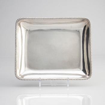 A Swedish silver dish, mark of Johan Petter Grönvall, Stockholm 1825.