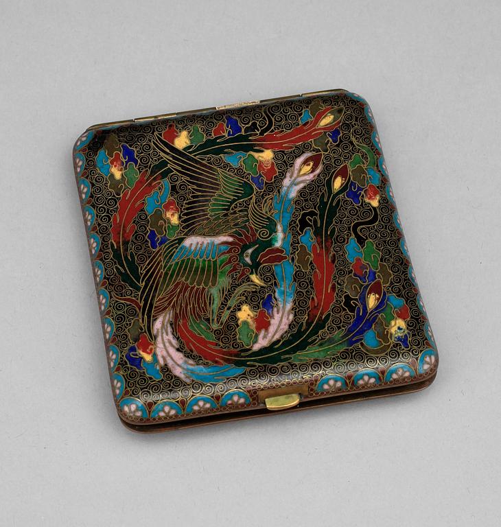 ETUI, cloisonne, Kina 1900-tal.