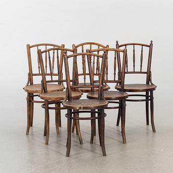 A SET OF 6 BENTWOOD CHAIR CA 1900.