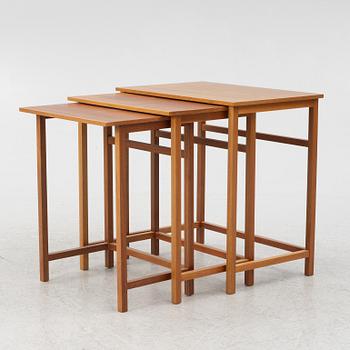 Josef Frank, three nesting tables, model 618, Svenskt Tenn, before 1985.