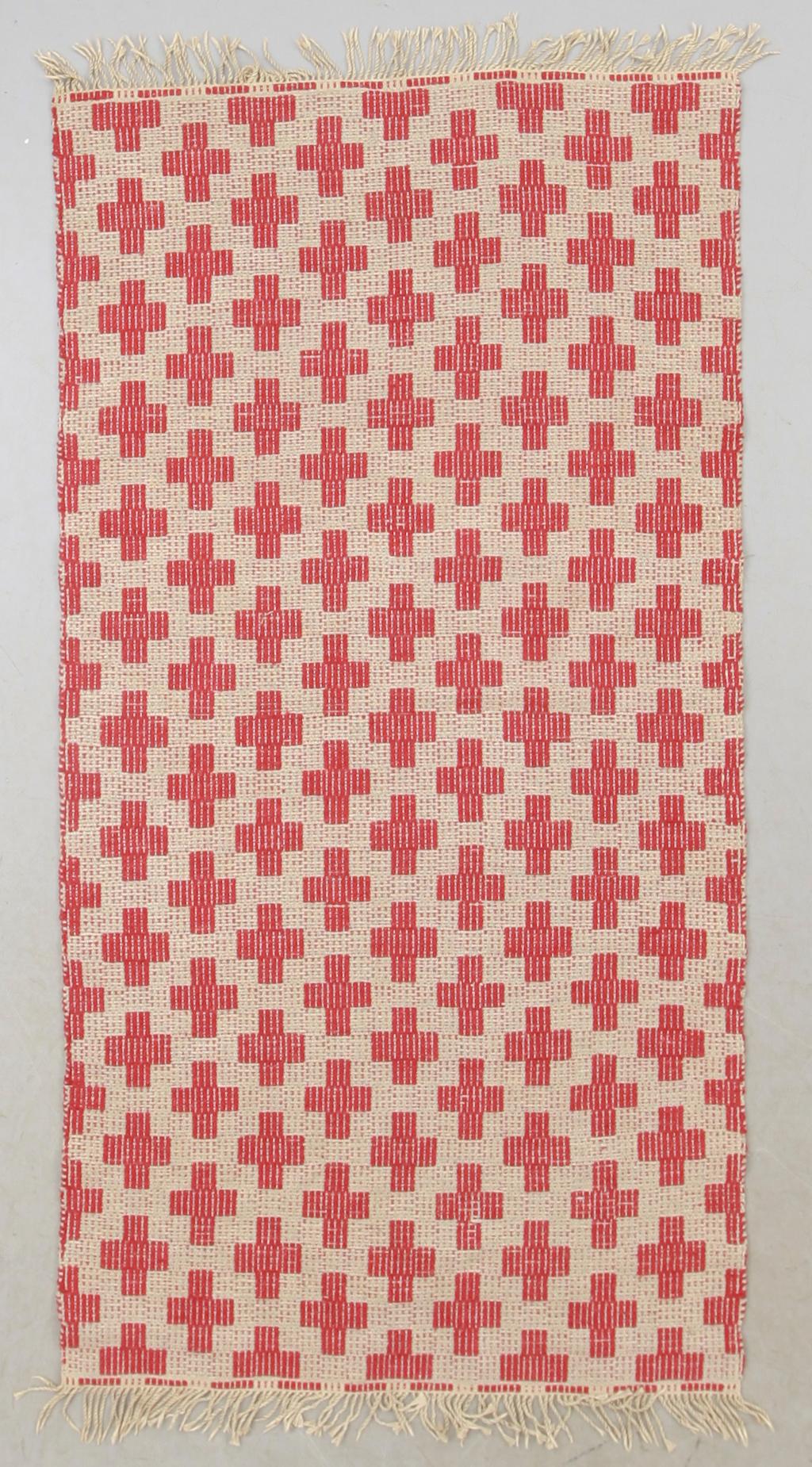 MATTA, lin och hampa, dubbelvävd. Ca 200 x 107 cm.