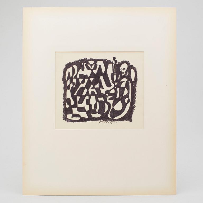 LARS ENGLUND, Ink drawing, signed nad dated -49.