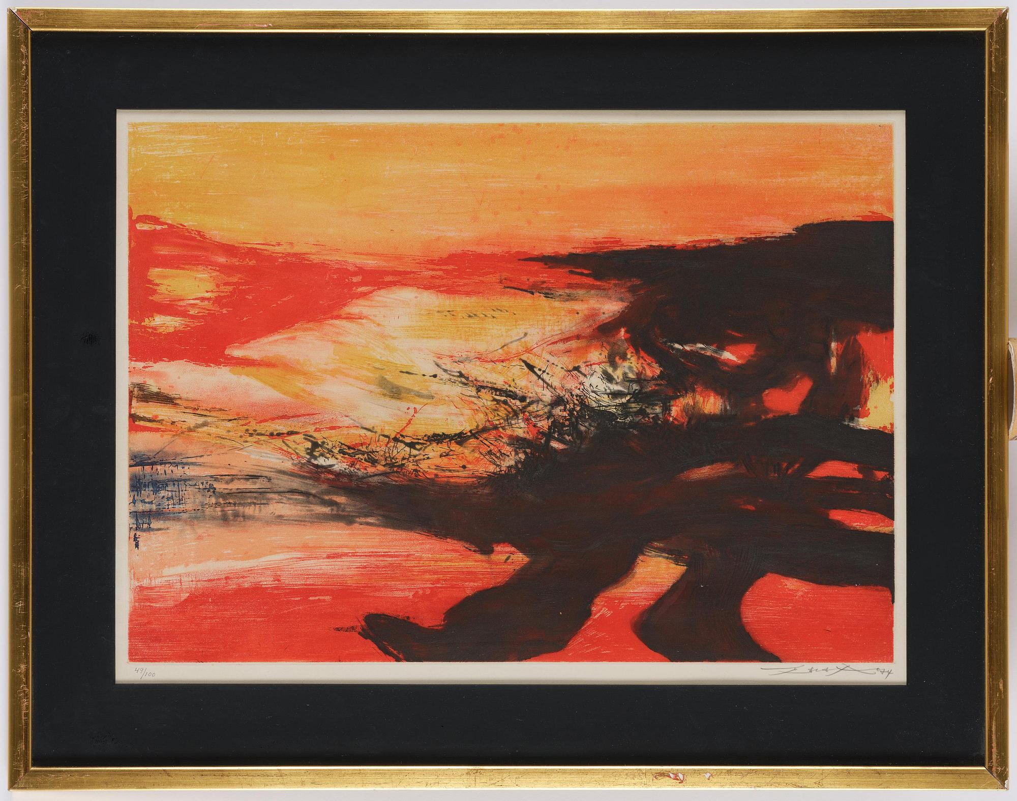 Zao Wou-ki, Untitled, from: Nobel Prize Portfolio.