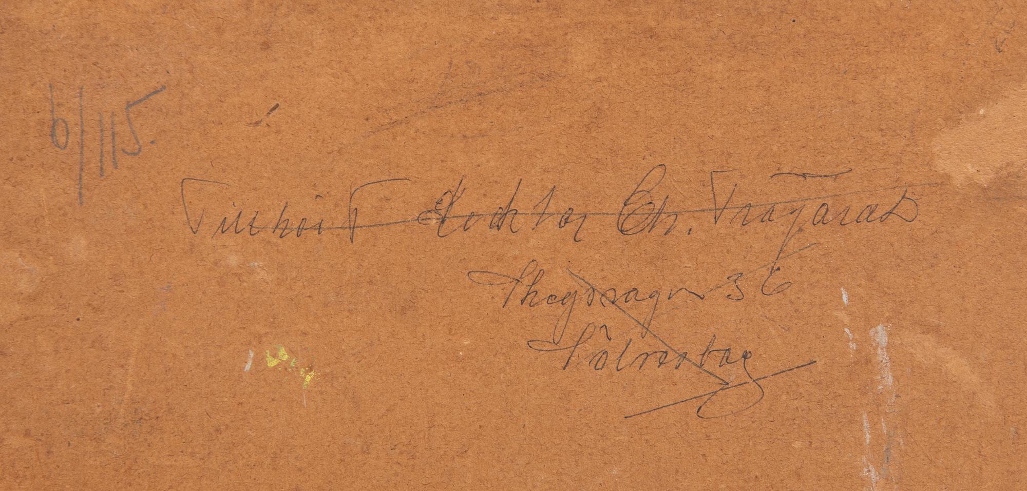 Carl Trägårdh, olja på pannå signerad.