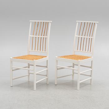 Josef Frank, a set of six dining chairs, model B 2025, Svenskt Tenn, Sweden.