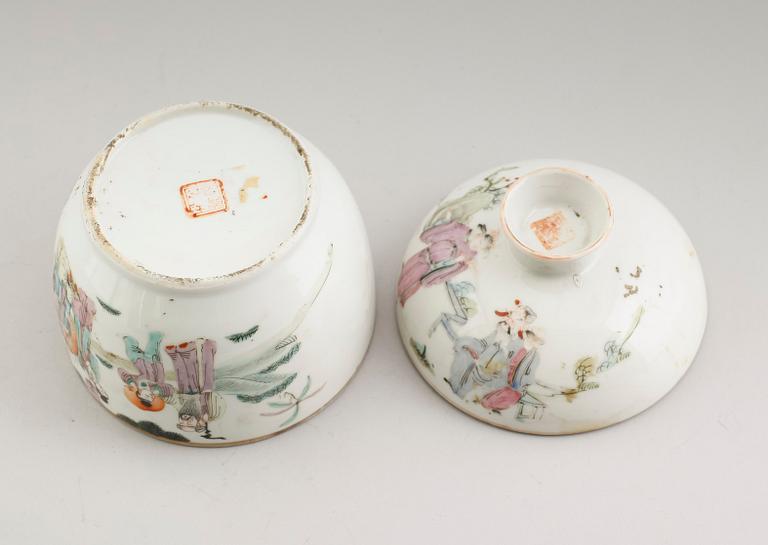 LOCKSKÅL, porslin, Kina, 1800-/1900-tal.