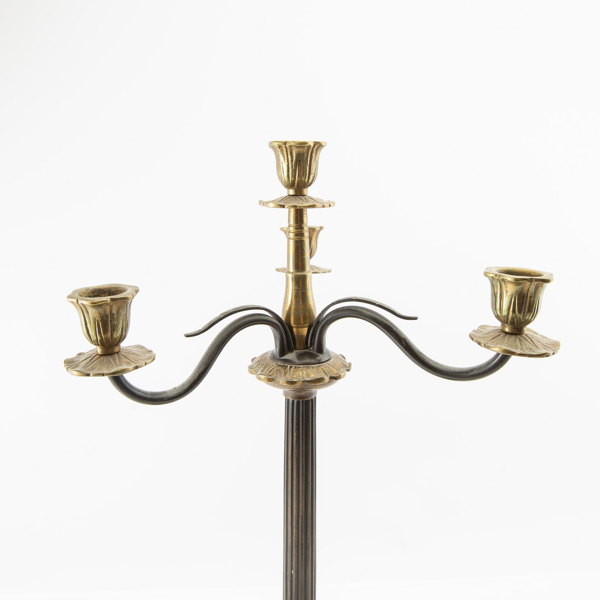 Kandelabrar ett par Empire-stil omkring 1900.