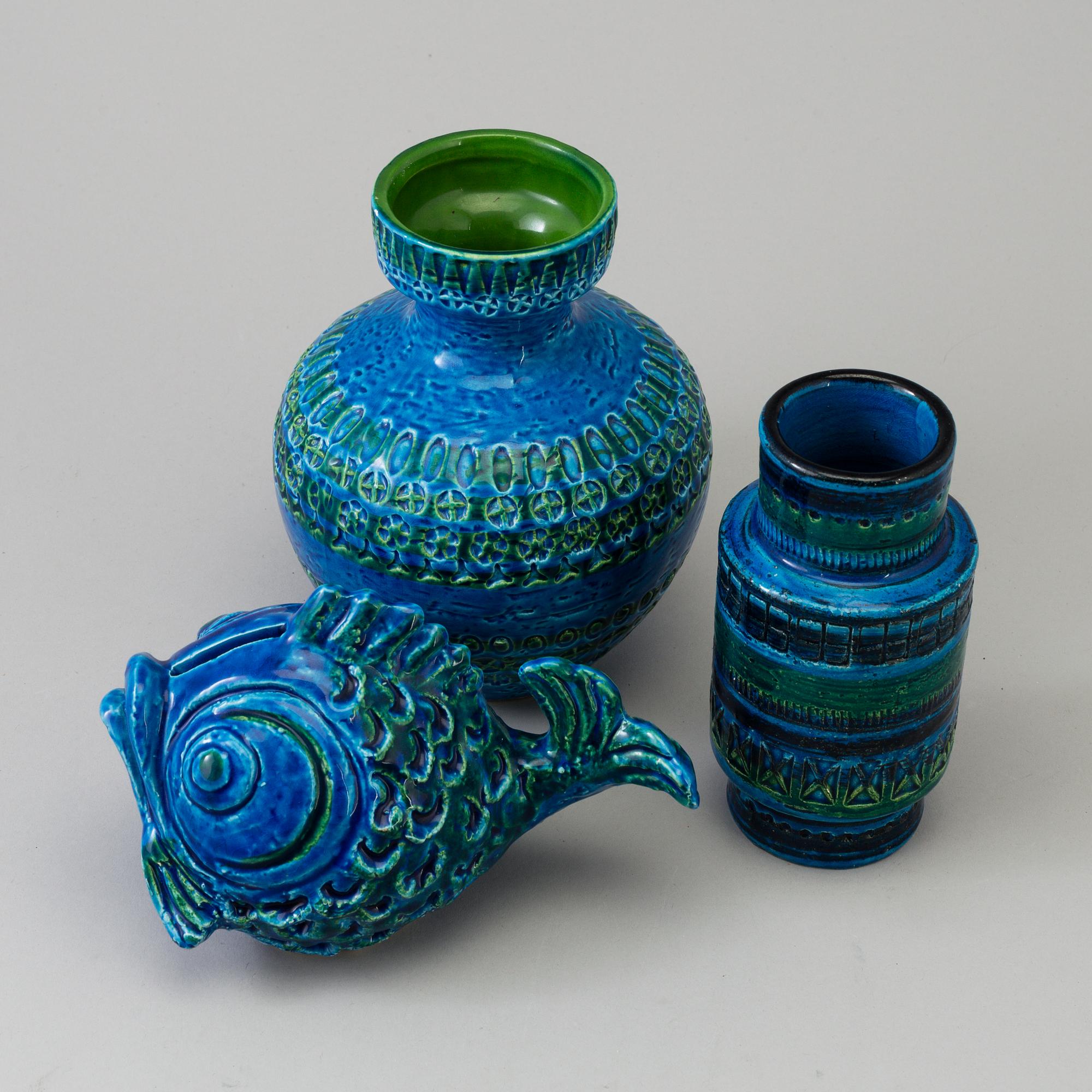 BITOSSI AND ITALICA ARS, four stoneware pieces from Italy, 1960's.