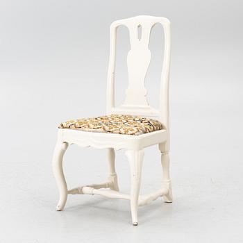 A Rococo chair, 18th century.