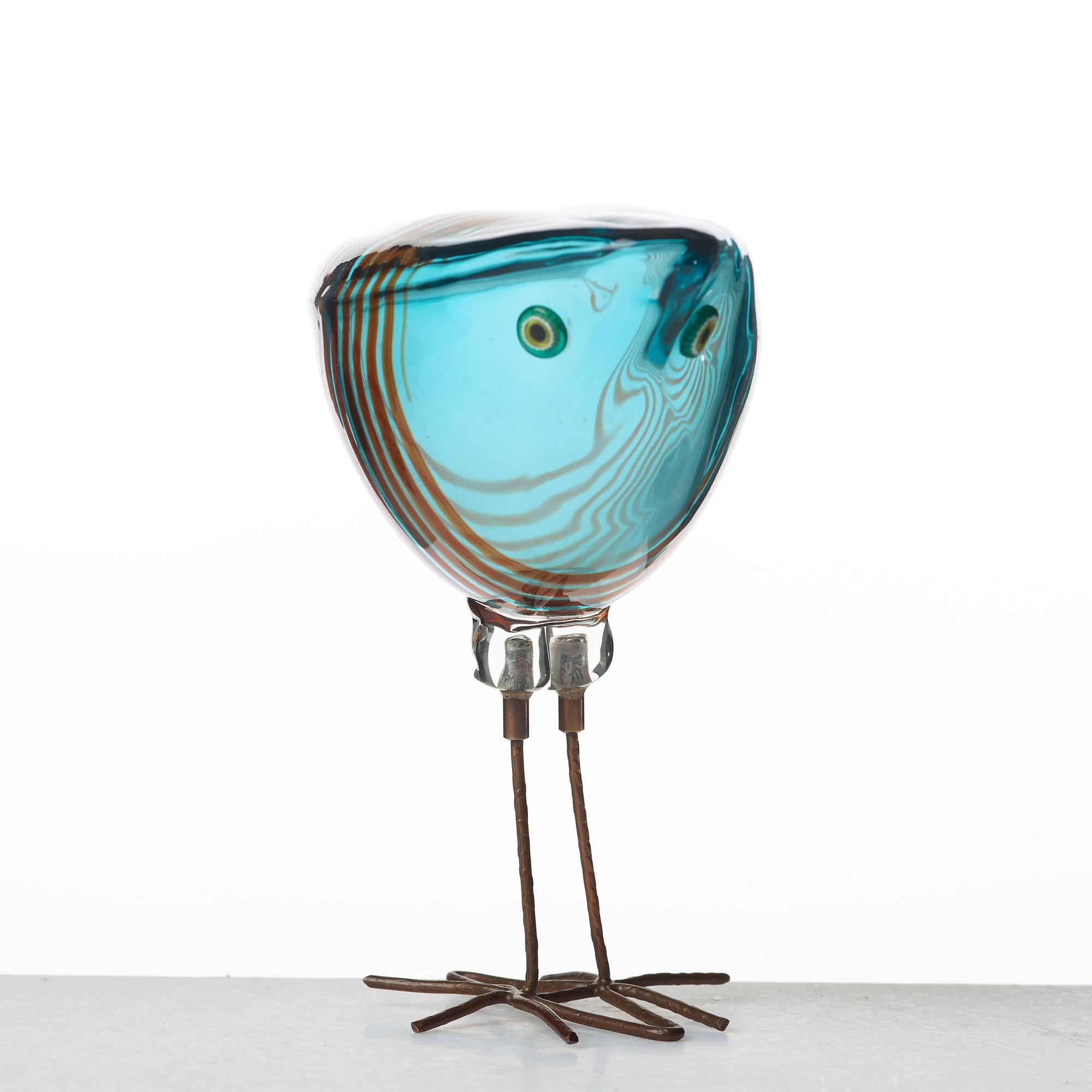 Alessandro Pianon, fågel, "Pulcino", Vistosi, Italien 1960-tal.