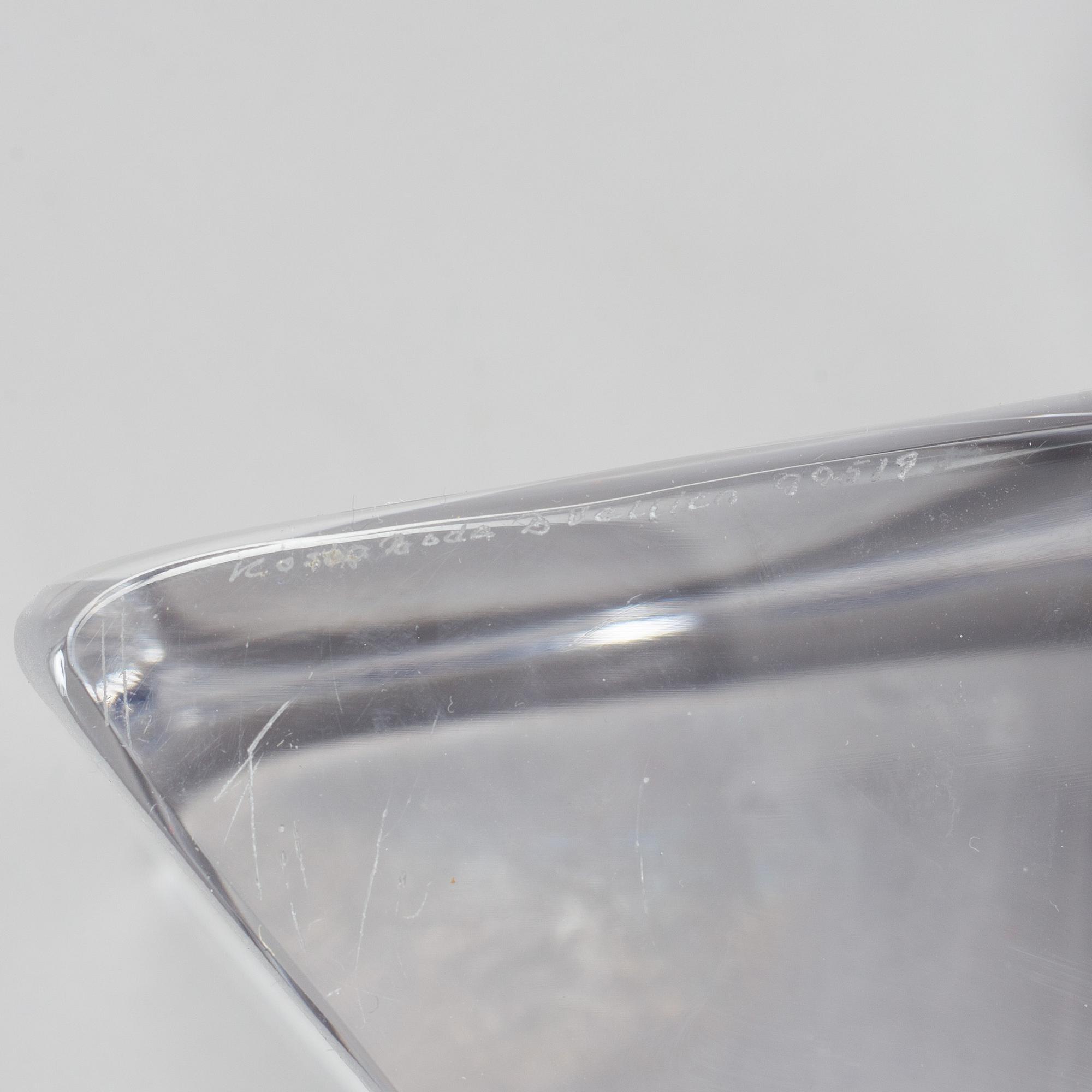 BERTIL VALLIEN, a glass sculpture, signed.