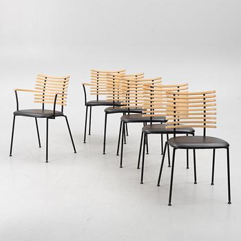 Henrik Lehm, stolar, 6 st,  "Tiger", Naver Collection, Danmark.