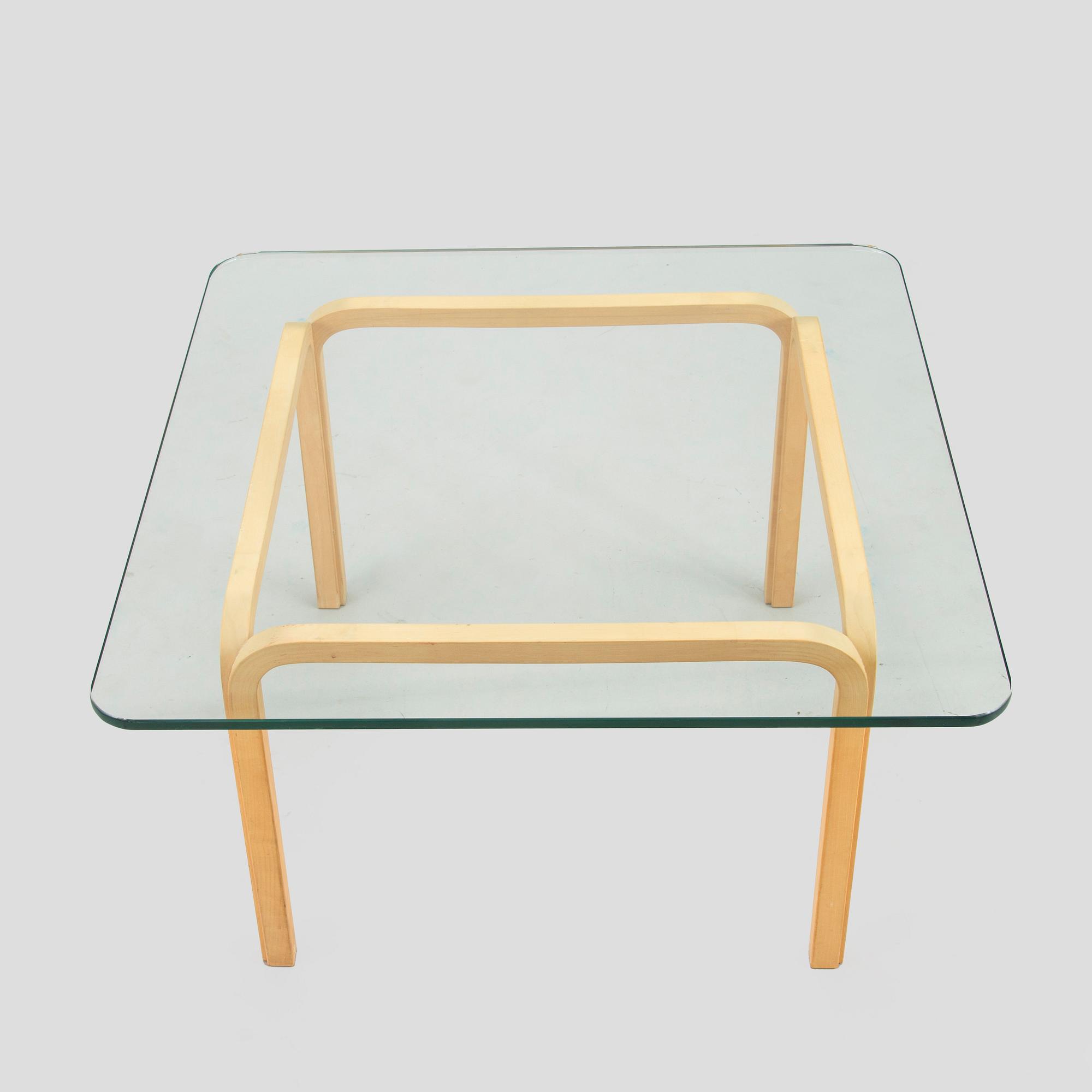 Alvar Aalto, a coffee table, model Y805A, Artek, late 20th century.
