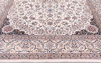 A carpet, Nain Part Silk, sk 9 LAA,  427 x 312 cm.