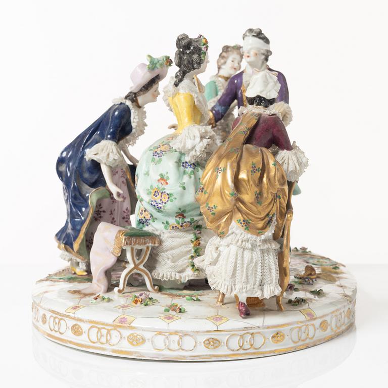 Figure group, porcelain, circa 1900.