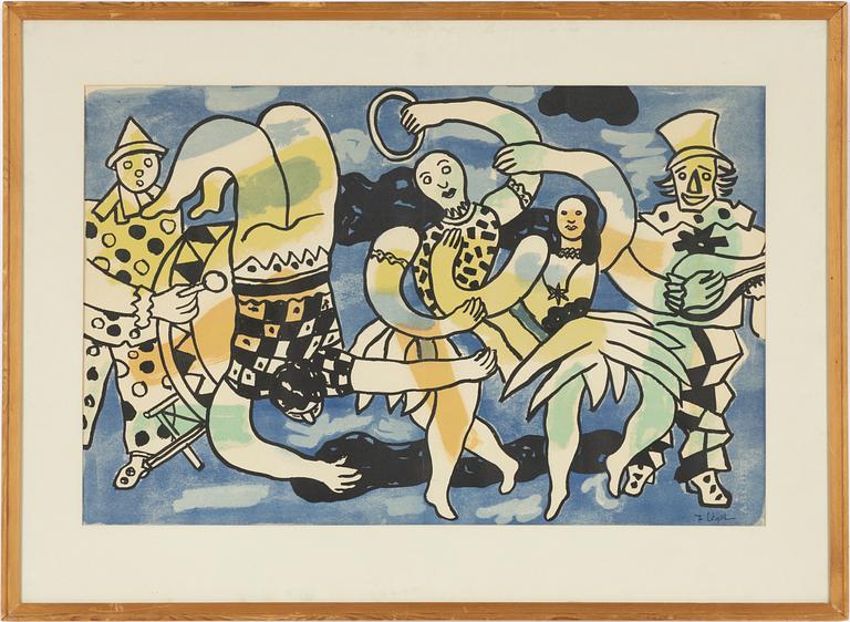 Fernand Léger,  färglitografi ur "Cirque", 1950.