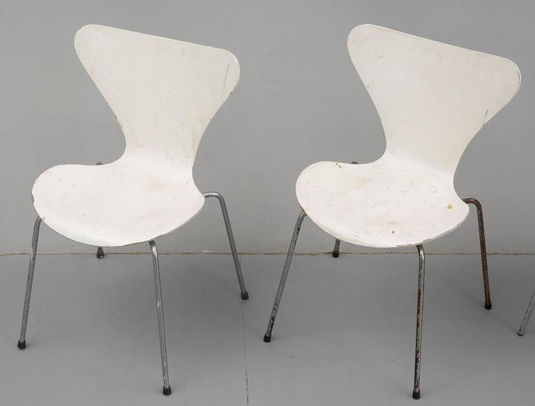 STOLAR, 4 st, "Sjuan", Arne Jacobsen, Fritz Hansen, 1968.