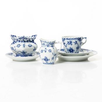 Royal Copenhagen, Coffee service, 34 pieces, "Musselmalet", Royal Copenhagen, Denmark.