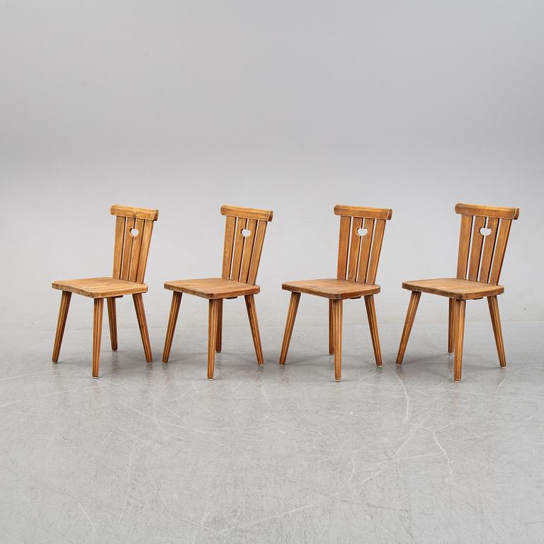 A 5 piece pine dining suite, Sweden, mid 20th century.
