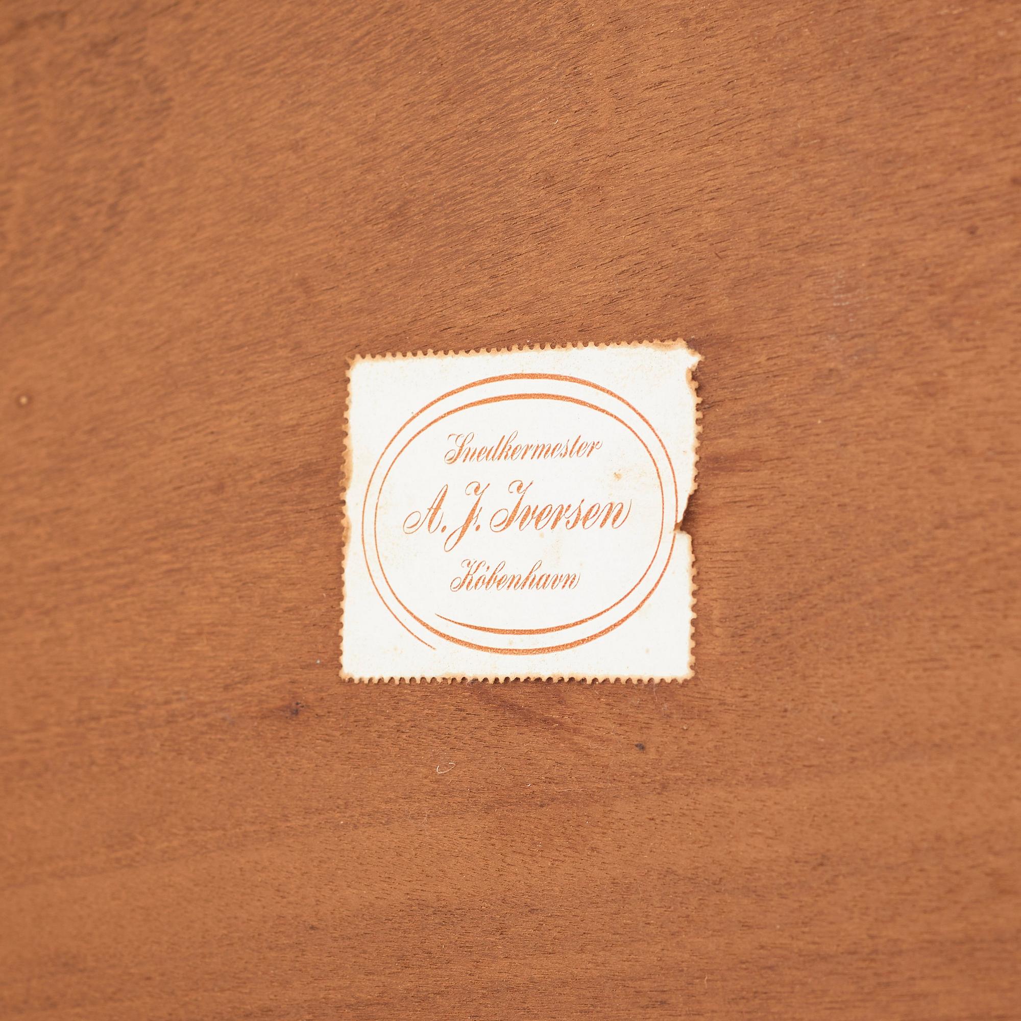 Ole Wanscher, a mahogany desk by cabinetmaker A.J. Iversen, Denmark 1960's.